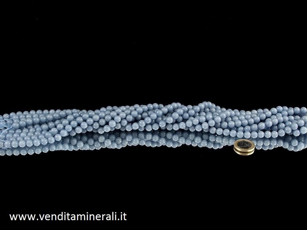 Collana a sfera Angelite da 8 mm (anidrite)