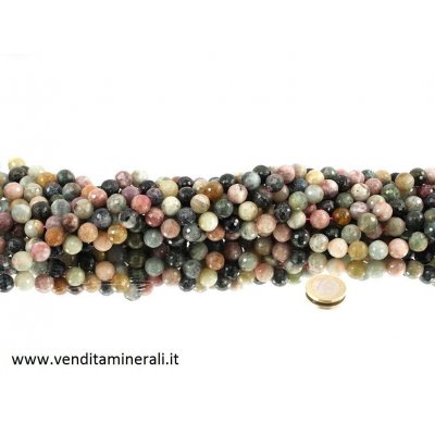 Collana in tormalina con sfere da 12 mm