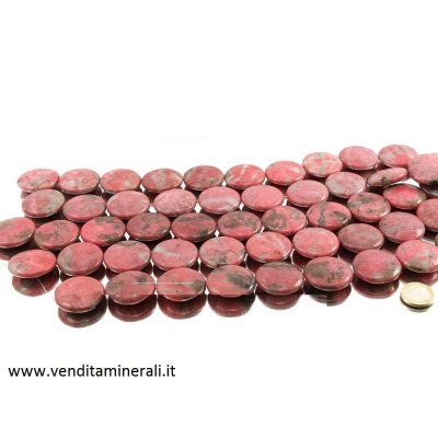 Bottone in filo di rhodonite XL