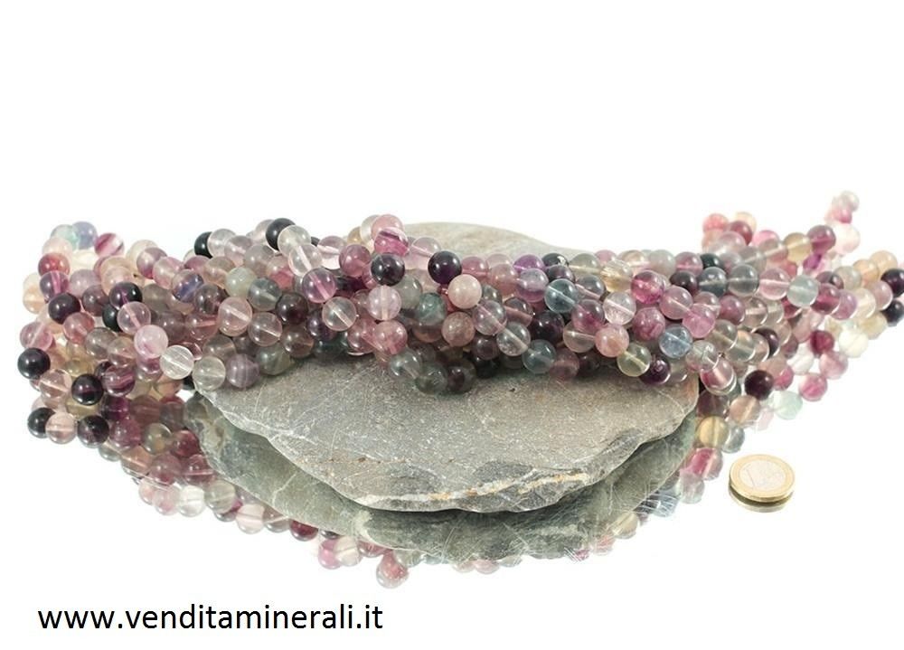 Collana a sfera 12 mm cat. B di fluorite