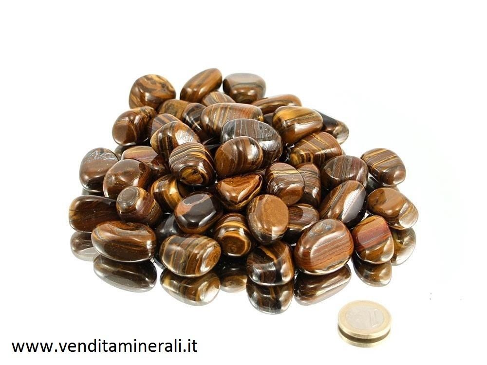 Pietre di ferro tigre burattate - 0,5 kg