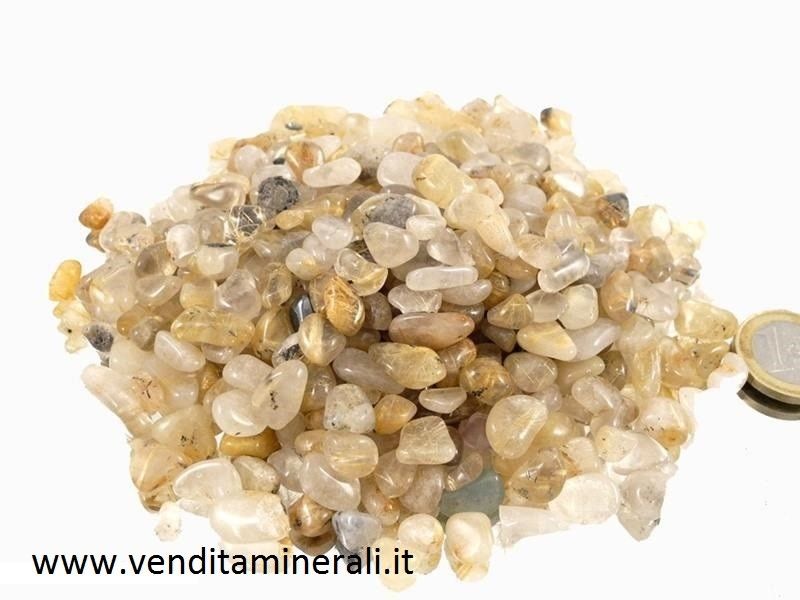 Pietre burattate di quarzo rutilo 0,25 kg