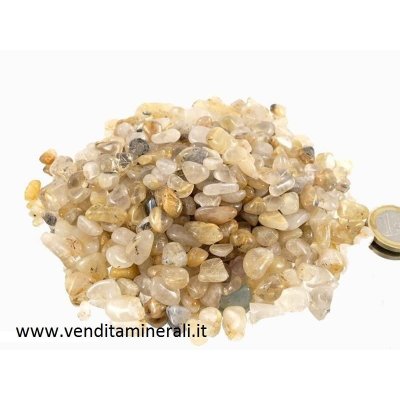 Pietre burattate di quarzo rutilo 0,25 kg