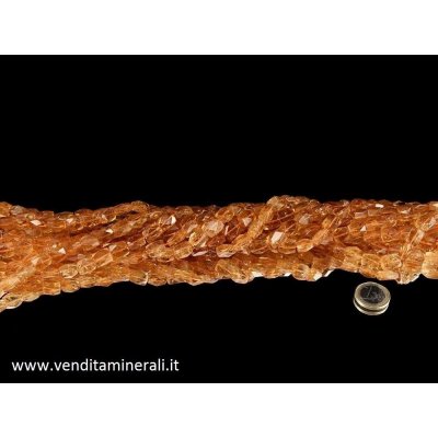 Collana a rettangolo sfaccettato citrino