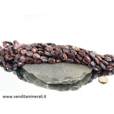 Collana ovale paesaggio rosso (rosso)