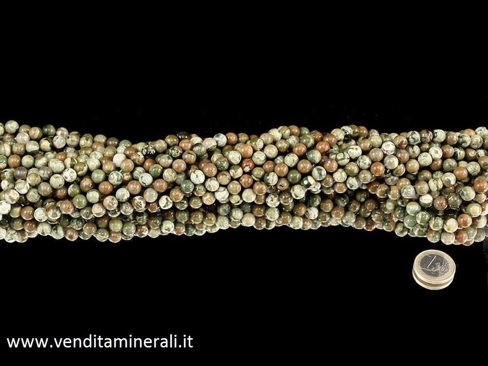 Collana della sfera di Rhyolite da 8 mm