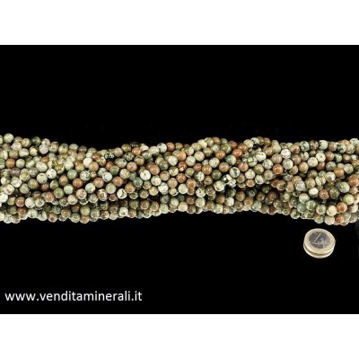 Collana della sfera di Rhyolite da 8 mm