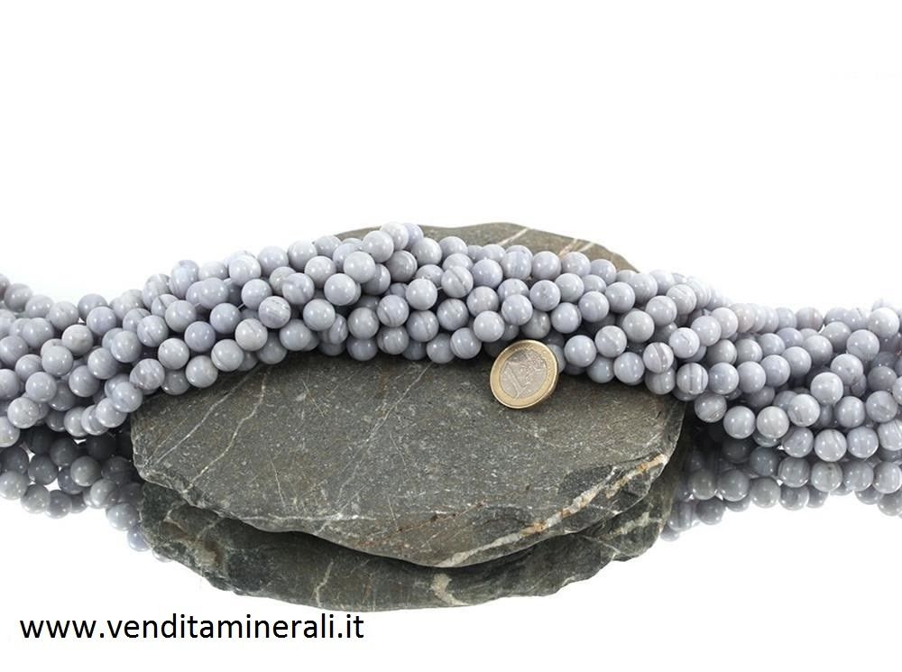 Collana in calcedonio con sfere da 10 mm