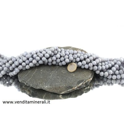 Collana in calcedonio con sfere da 10 mm