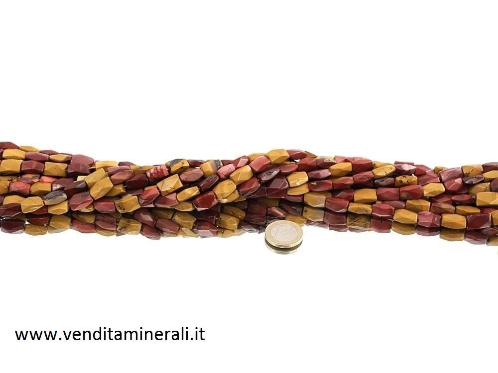 Collana a parallelepipedo sfaccettata di Mookaite