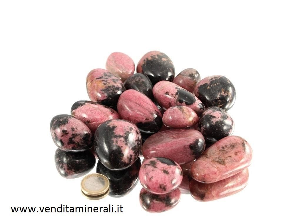 Ciottoli di rodonite / pietre sbozzate XL 0,5 kg