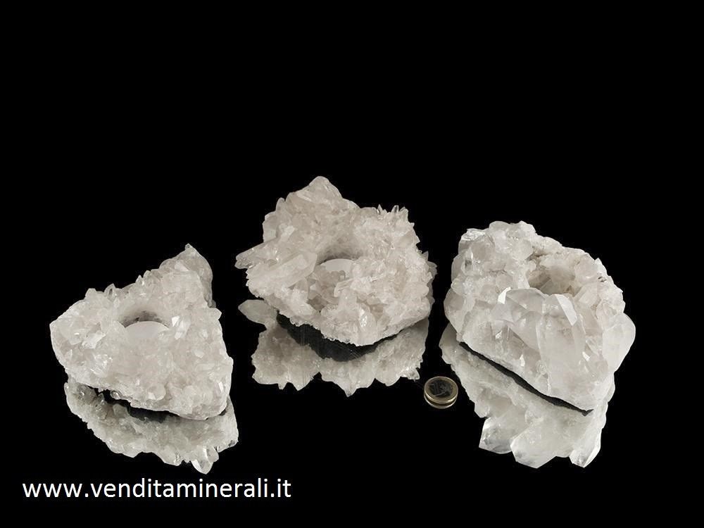 Portalume in cristallo di rocca