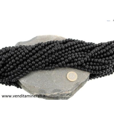 Collana di pietra Lavica da 8 mm