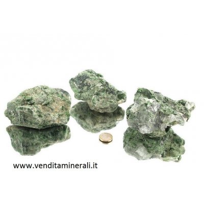 Pietre ruvide di Diopside cromo diopside - 1 Kg