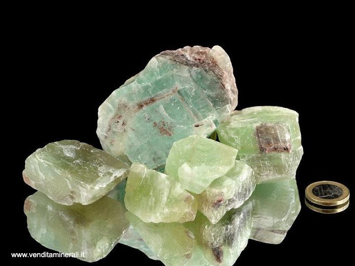 Pietre grezze calcite verde - 1 kg