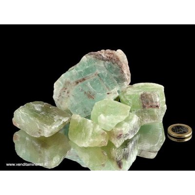 Pietre grezze calcite verde - 1 kg