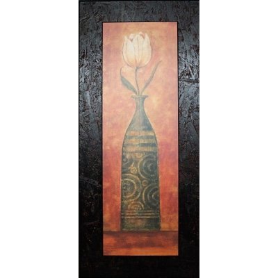 QUADRO VASO ANTICO CON FIORE FALSI D'AUTORE