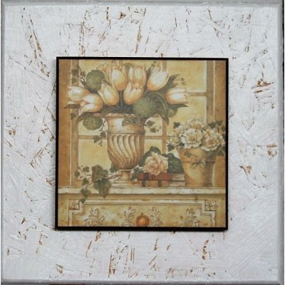 QUADRO NATURA MORTA ROSE E TULIPANI FALSI D'AUTORE