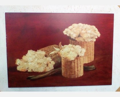 QUADRO FIORI NEI CESTI FALSI D'AUTORE