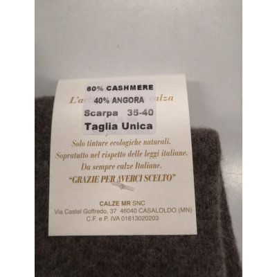 CALZETTONI DONNA POIS 60%CASHMERE 40% ANGORA