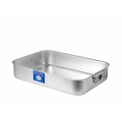 DEL MAGRO Rosticciera Rettangolare Alluminio, Grigio, 30 cm