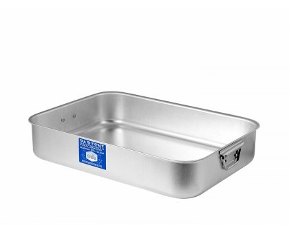DEL MAGRO Rosticciera Rettangolare Alluminio, Grigio, 30 cm