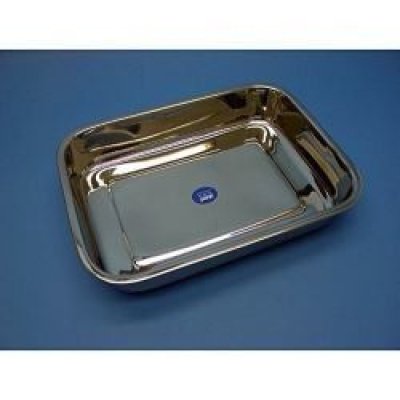 OEM SYSTEMS Teglia Tegame Lasagnera In Acciaio Inox Rettangolare Con Manici 37X27 Cm