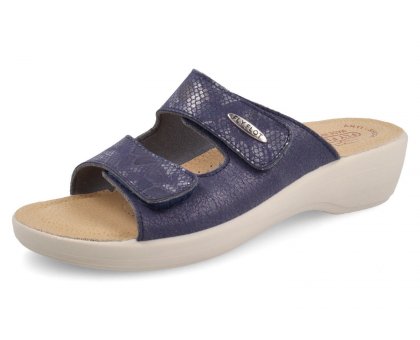 ciabatta da donna in morbida microfibra - BLU