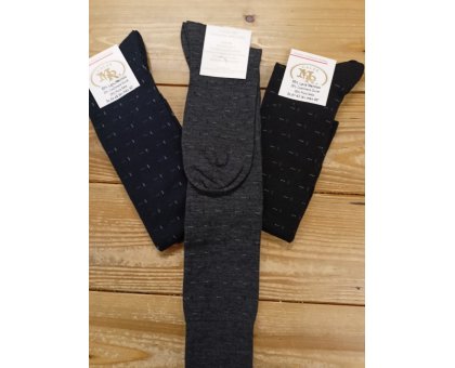 CALZETTONE UOMO ARTIGIANALE 50%LANA MERINO 25%PURA SETA 25%CASHMERE