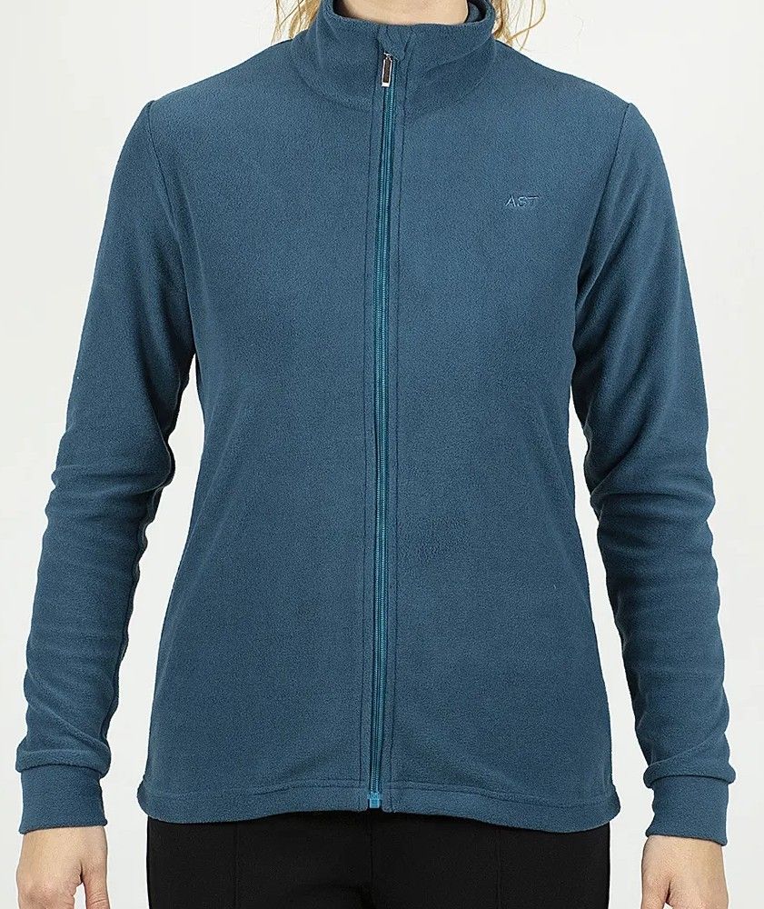 MAGLIA IN MICROPILE C/COLLO ALTO E ZIP INTERA AST