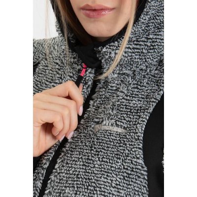 GIACCA PILE C/CAPPUCCIO IN PELLICCETTA RIGATA