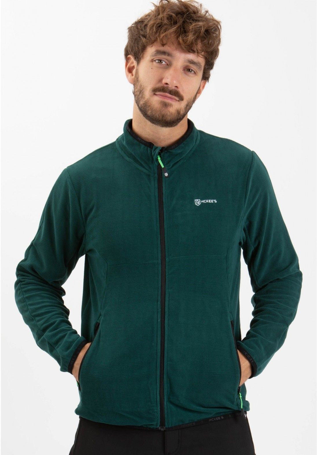 ELVIO GIACCA PILE FULL ZIP ELASTICIZZATA IN WAFFLE PILE