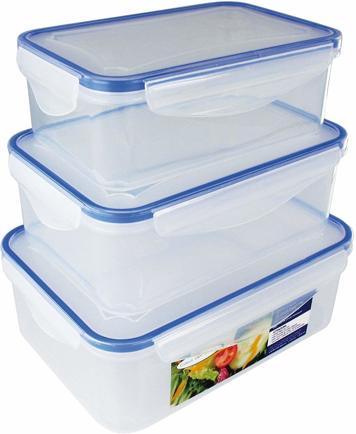 Contenit.Ermet.Rett. Set 3 Pz