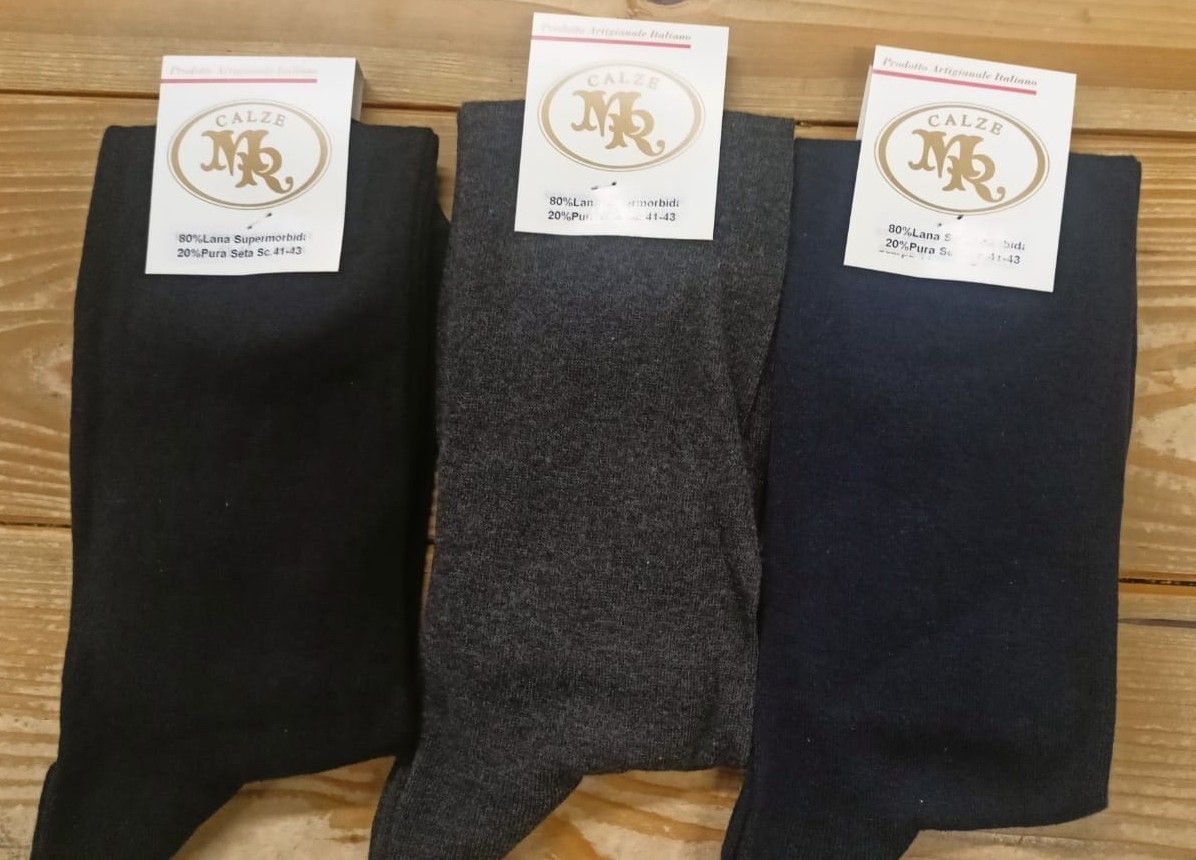 CALZETTONE UOMO LANA E SETA