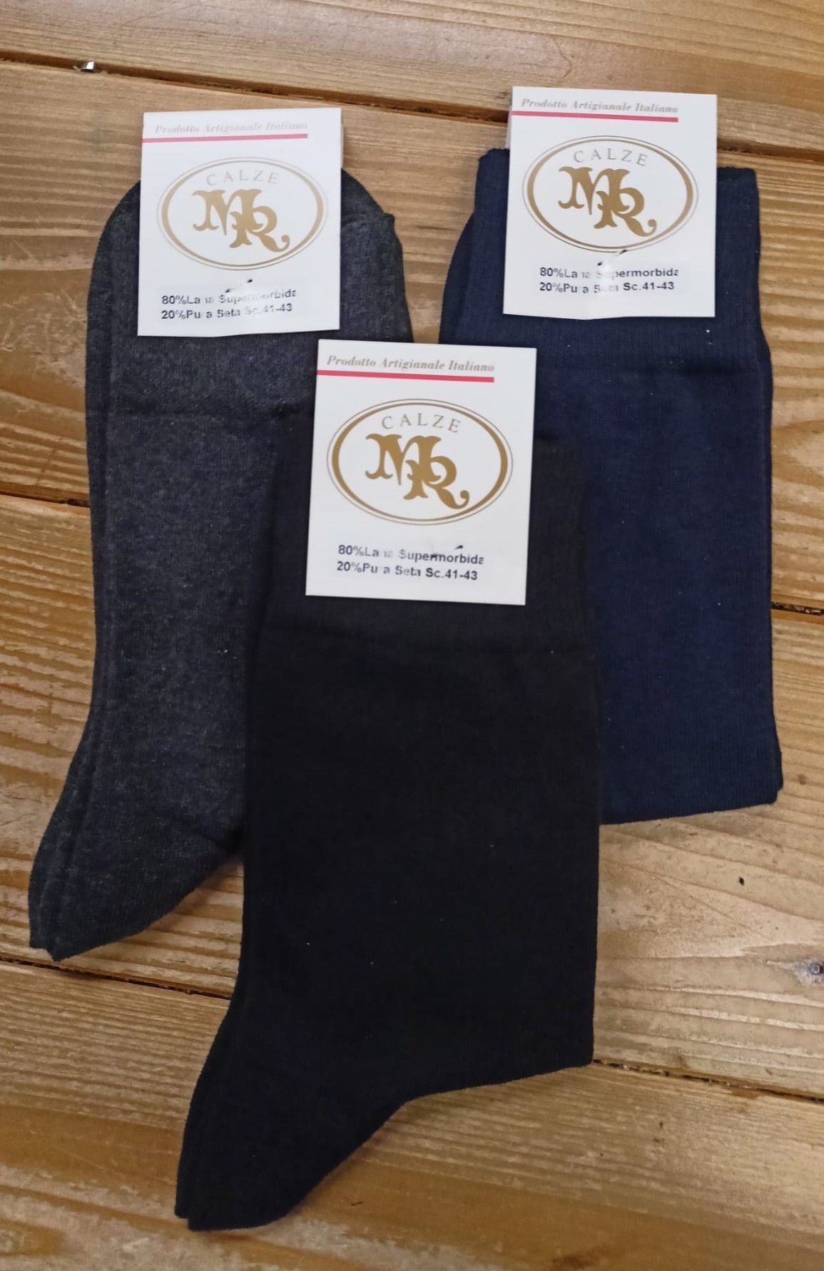 CALZINO UOMO 80%LANA 20% PURA SETA