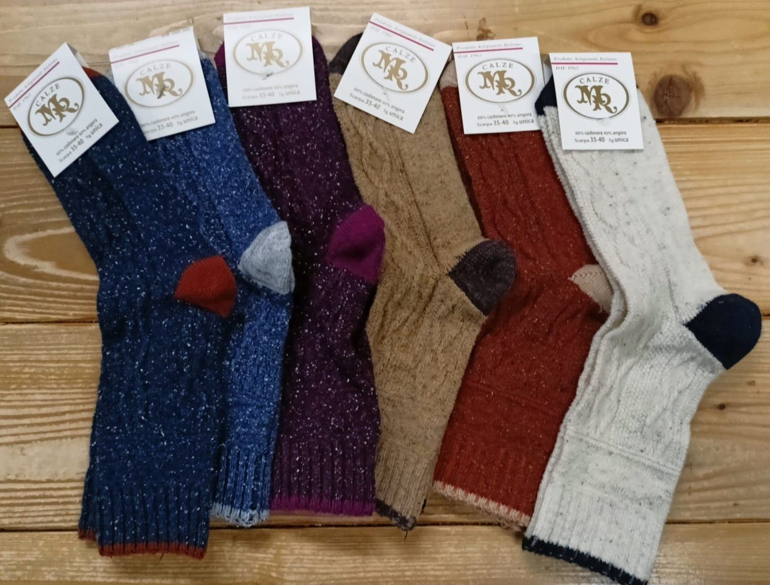 CALZINO LAVORATO CASHMERE DONNA