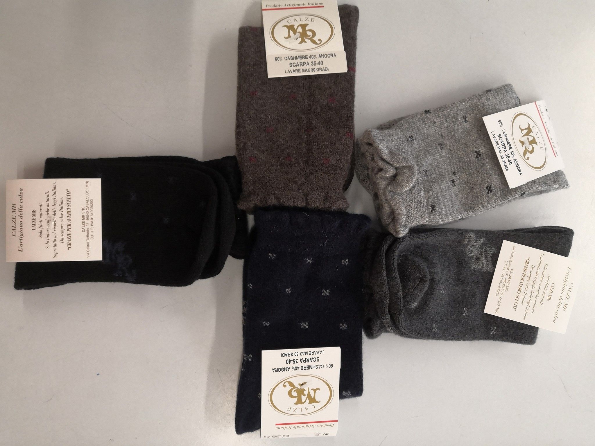 CALZINO DONNA CASHMERE 60%- 40% ANGORA . STELLINA