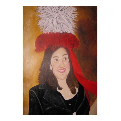 Ritratto di ragazza con corona rossa