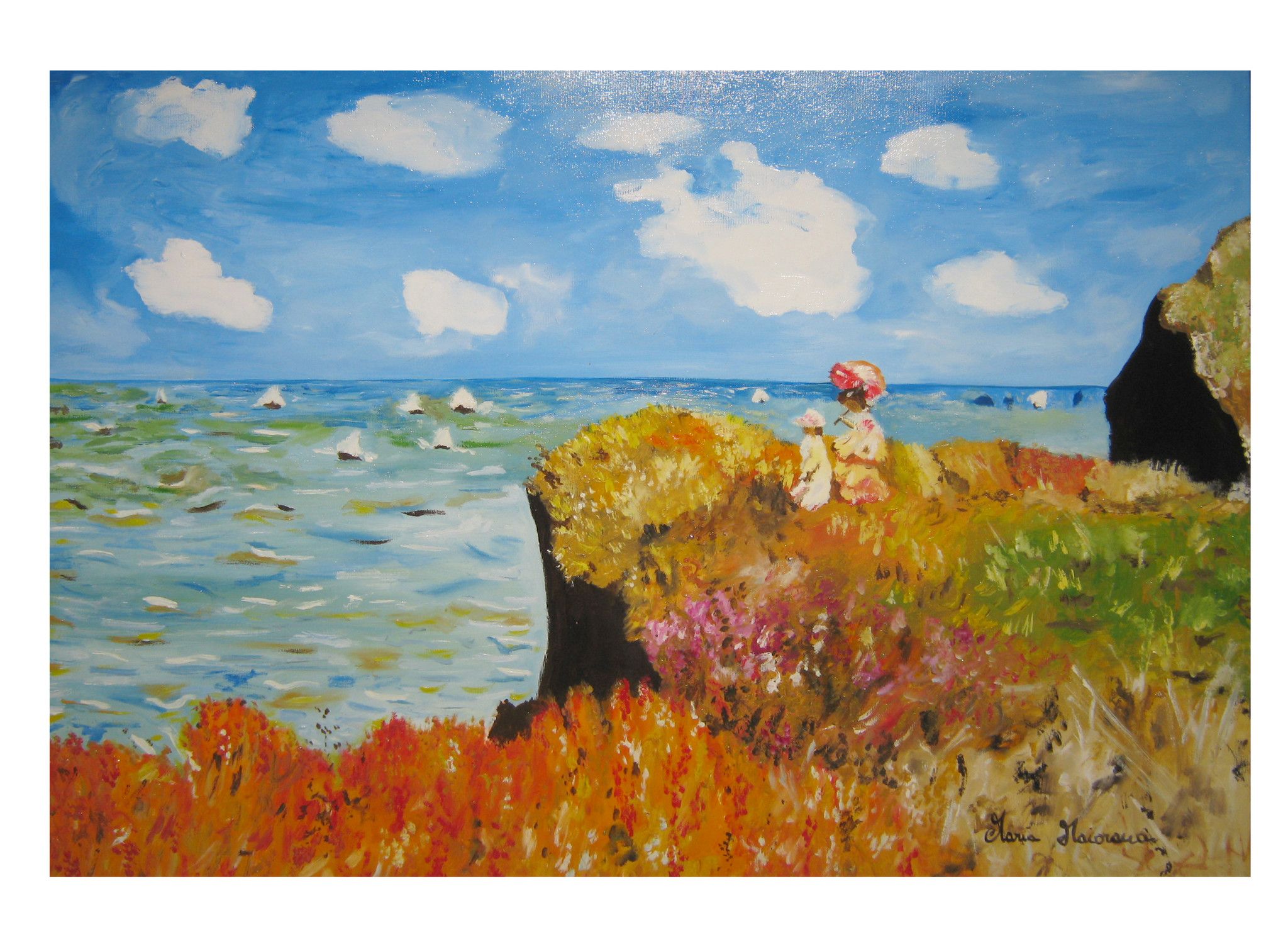 Passeggiata sulla scogliera - Copia di Claude Monet