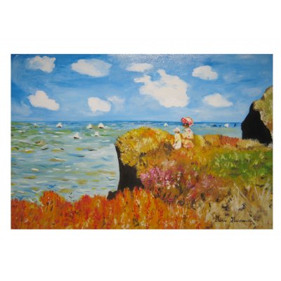 Passeggiata sulla scogliera - Copia di Claude Monet