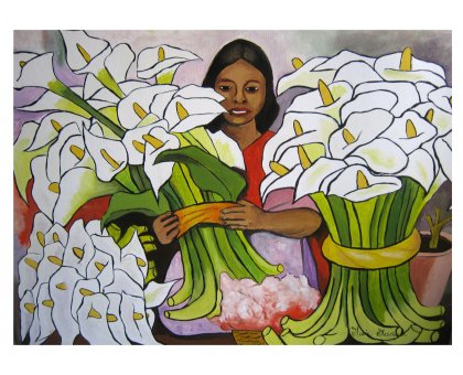 La venditrice di calle - Copia di Diego Rivera