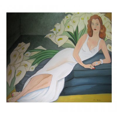 Donna sul divano - Copia di Diego Rivera