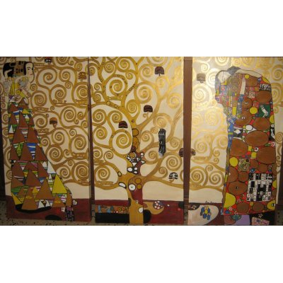 L'albero della vita - Copia di Gustav Klimt - n.3 panneli 120x70