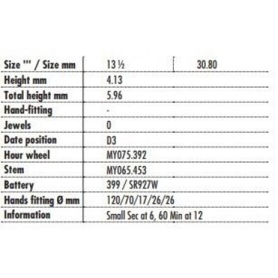 Movimento da Polso Miyota 0S11