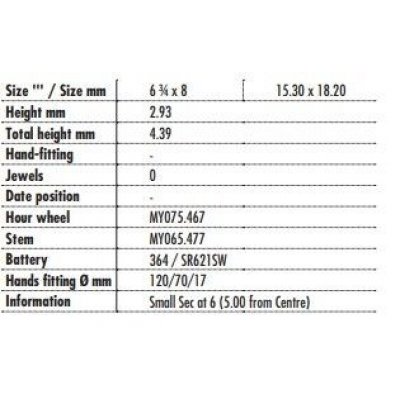 Movimento da Polso Miyota 1L40
