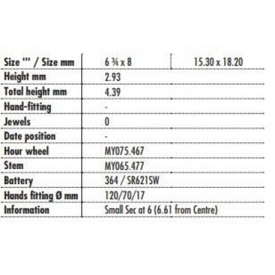 Movimento da Polso Miyota 1L45