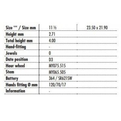 Movimento da Polso Miyota 1S13