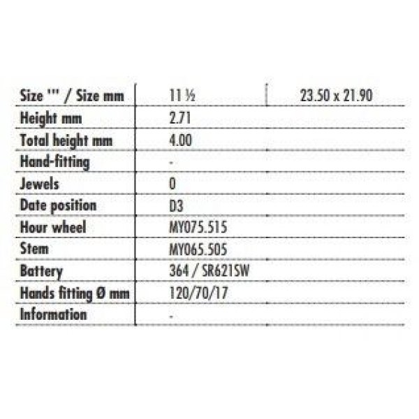 Movimento da Polso Miyota 1S13