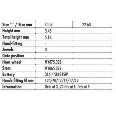 Movimento da Polso Miyota 6P29