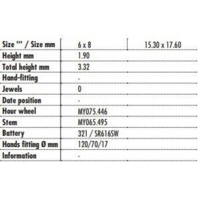 Movimento da Polso Miyota 9T33